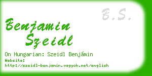 benjamin szeidl business card